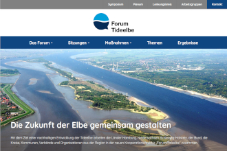 Das Bild zeigt eine Vorschau der Webseite von Forum Tideelbe