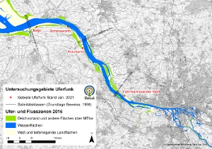 Das Bild zeigt die Lage der Untersuchungsflächen. Das Bild zeigt die Lage der Untersuchungsflächen.